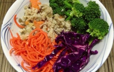 rice lentil veggie bowl