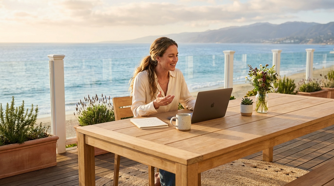 woman health coach holistic nutritionist outside working