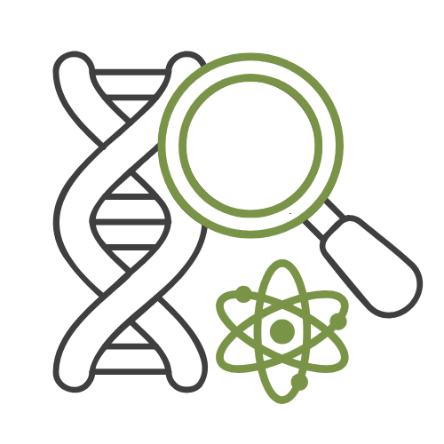 Rooted in evidence icon science icon