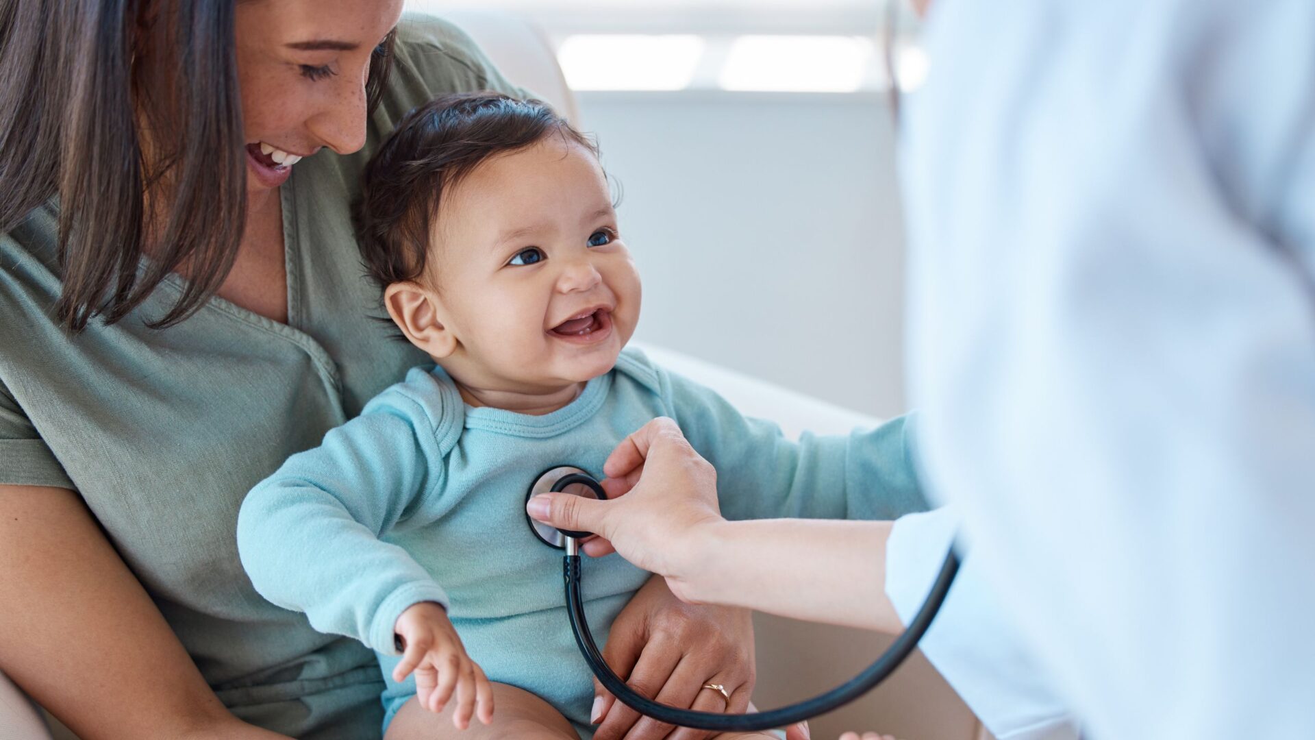 childhood baby and doctor image.
