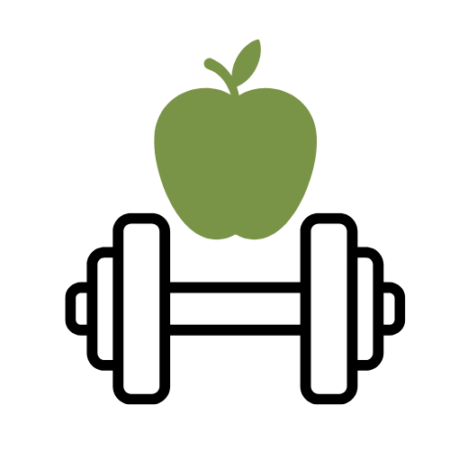 sports dumbell apple icon sports dumbell apple icon