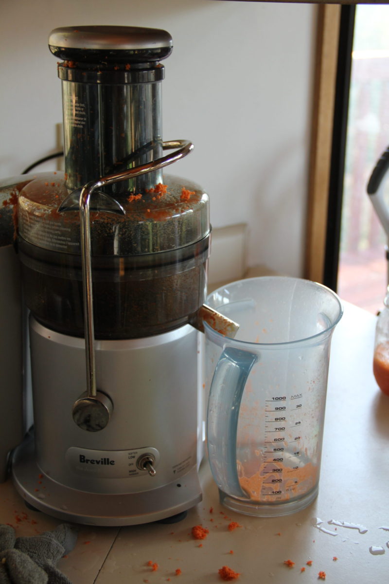 Don't let perfect foodie photography fool you — juicing is messy!