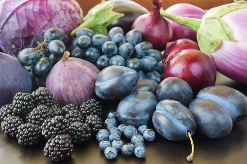 purple and blue fruit and vegetable nutraphoria