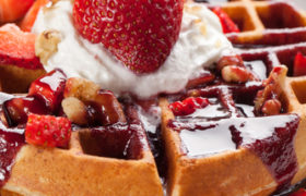 Strawberry Gluten-Free Waffles Nutraphoria