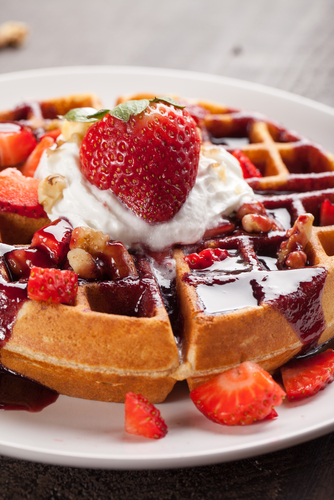 Strawberry Gluten-Free Waffles Nutraphoria