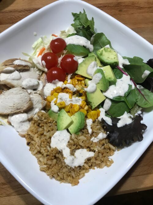 Spicy Ranch Chicken Rice Bowl
