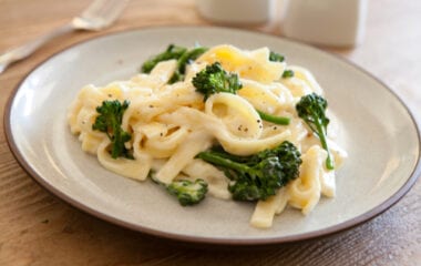 Vegan Broccoli Fettuccine Alfredo