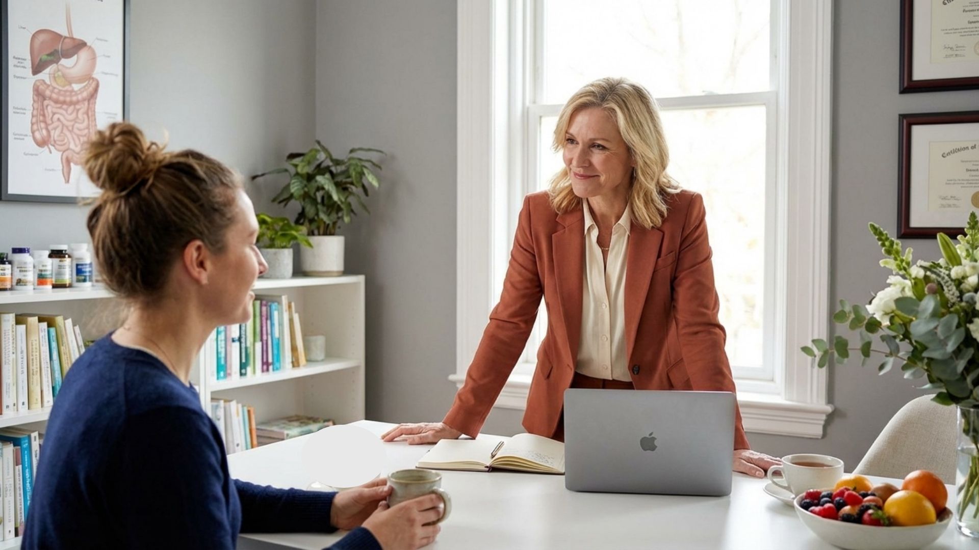 woman consult holistic nutritionist