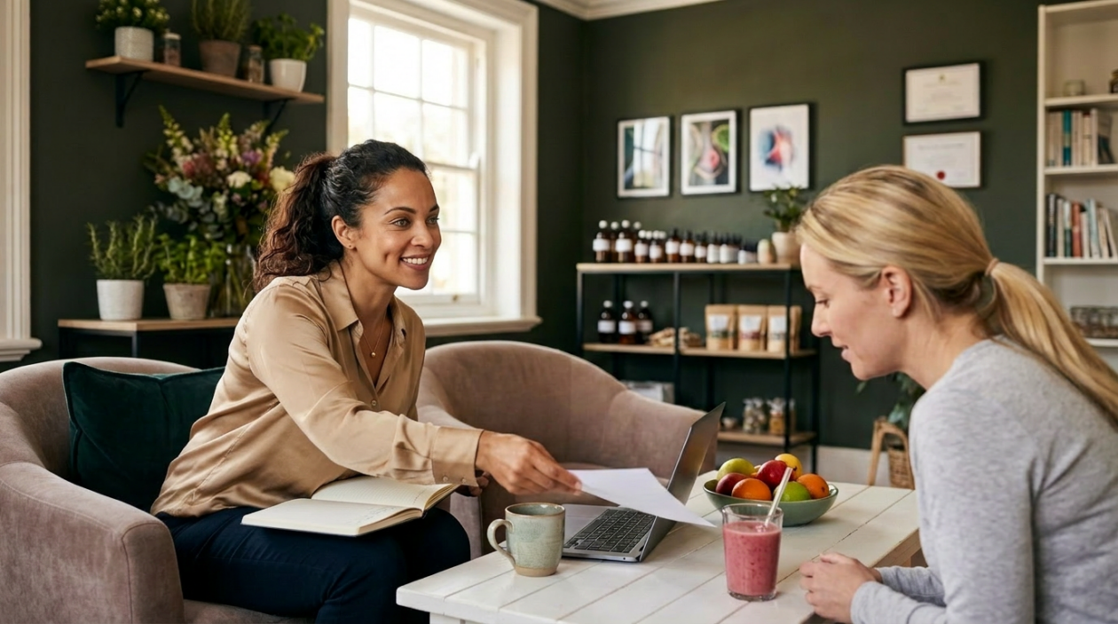 health coach session in clinic