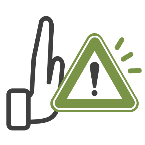 hand triangle stop icon home page hand triangle stop icon