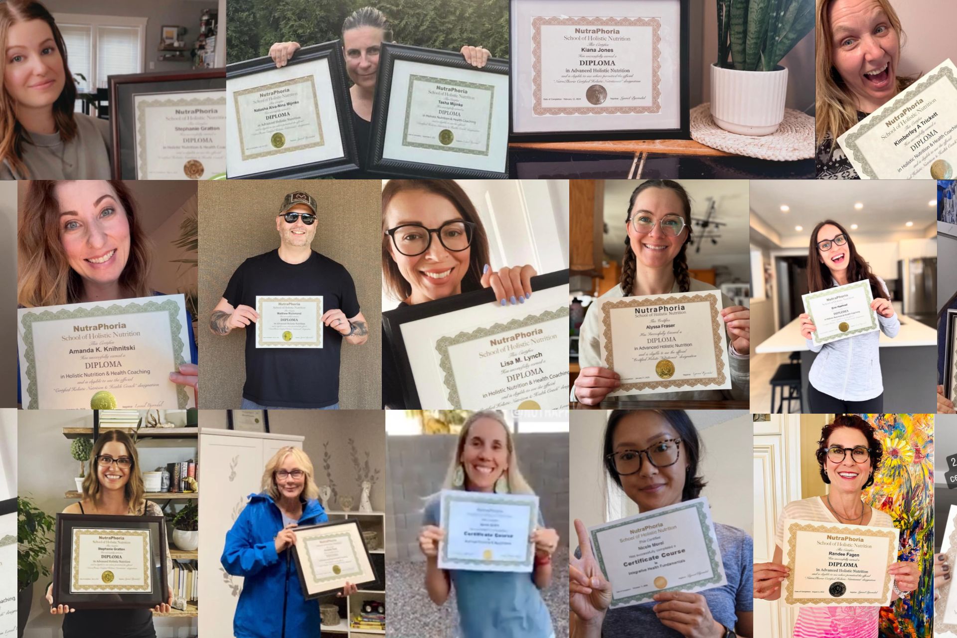 NutraPhoria Integrative Health Institute graduates