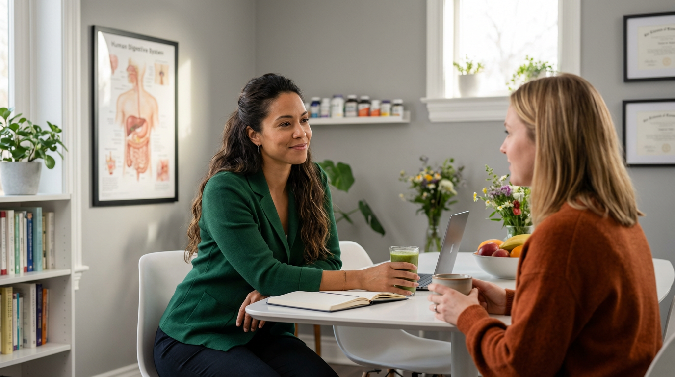 woman health coach in session